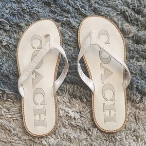 Coach Women's White Dixie Sandals